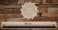 Dissolver 100 mm aus Polyamid 6 mit Dissolverwelle 300 mm lang, aus 10 mm sechskant Stahl mit Zapfen 10 mm zur Verwendung in Bohrfuttern bis max. 10 mm (3/8")