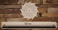 Dissolver 100 mm aus Polyamid 6 mit Dissolverwelle 500 mm lang, aus 10 mm sechskant Stahl mit Zapfen 10 mm zur Verwendung in Bohrfuttern bis max. 10 mm (3/8")