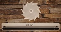 Dissolver 100 mm aus Polyamid 6 mit Dissolverwelle 700 mm lang, aus 10 mm sechskant Stahl