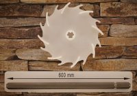 Dissolver 150 mm aus Polyamid 6 mit Dissolverwelle 600 mm lang, aus 14 mm sechskant Edelstahl rostfrei
