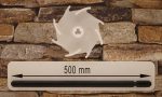 Dissolver 75 mm aus Polyamid 6 mit Dissolverwelle 500 mm lang, aus 8 mm sechskant Stahl