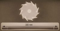Dissolver 100 mm für Lebensmitteln und Medizintechik mit Dissolverwelle 300 mm lang mit Zapfen 10 mm
