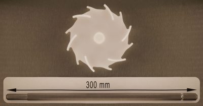 Dissolver 100 mm für Lebensmitteln und Medizintechik mit Dissolverwelle 300 mm lang mit Zapfen 10 mm
