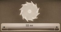 Dissolver 100 mm für Lebensmitteln und Medizintechik mit Dissolverwelle 500 mm lang mit Zapfen 10 mm