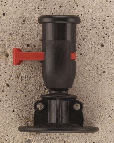 Klebepacker 50 mm mit Außengewinde R1/4" und aufgeschraubten Verschlussstück VSS17 mit Innengewinde R1/4